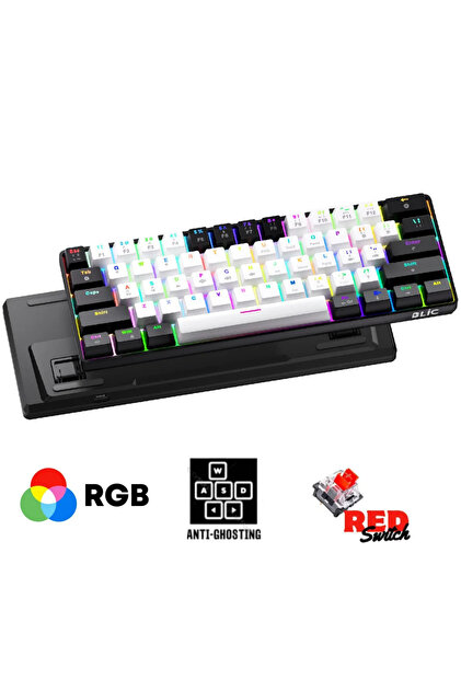 fenwick　FC60 Sarftech Siyah RGB Full Mekanik %60 Blue Switch Gaming Klavye RGB