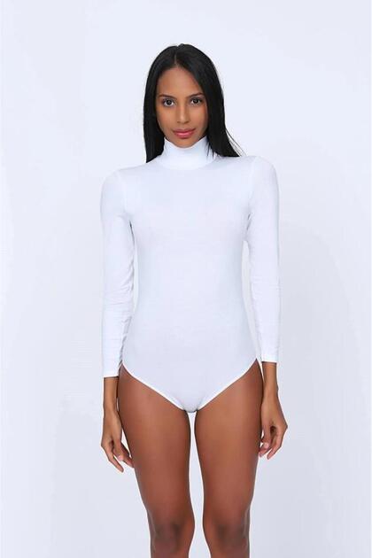4055 Women's Long Sleeve Turtleneck Tank Top