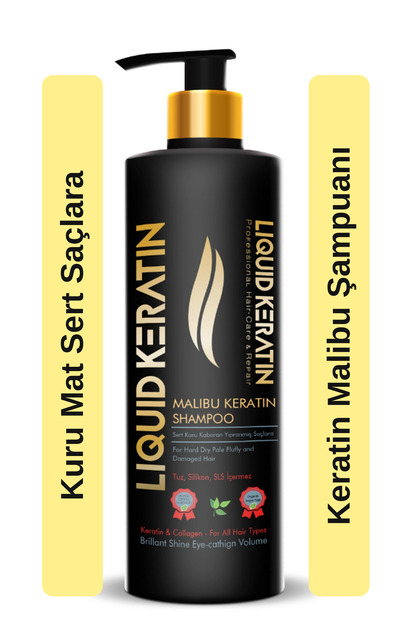 Kuru Mat Sert Kabaran Saçlara - Tuzsuz Malibu Keratin Şampuanı (350ML)