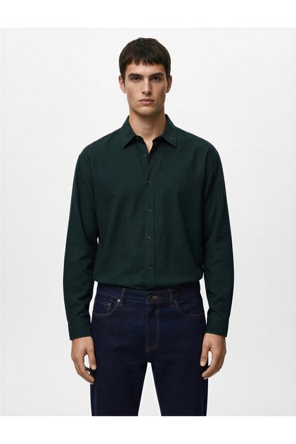 Classic Collar Cotton Buttoned Oversized Long Sleeve Shirt