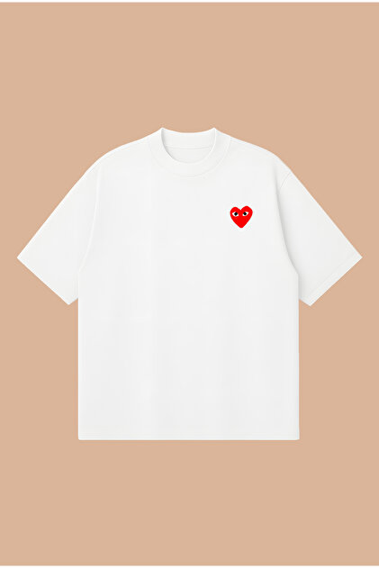 PURE POWER Comme Des Garçons Oversize Unisex Pamuklu Nefes Alan