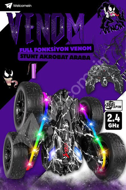 welcomein 360° Dönen Akrobat Şarjlı 2.4GHz Akrobat RC Araba