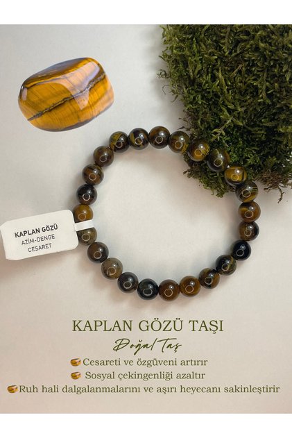 Self-Confidence and Courage Bracelet | | Tiger's Eye Natural Stone Bracelet