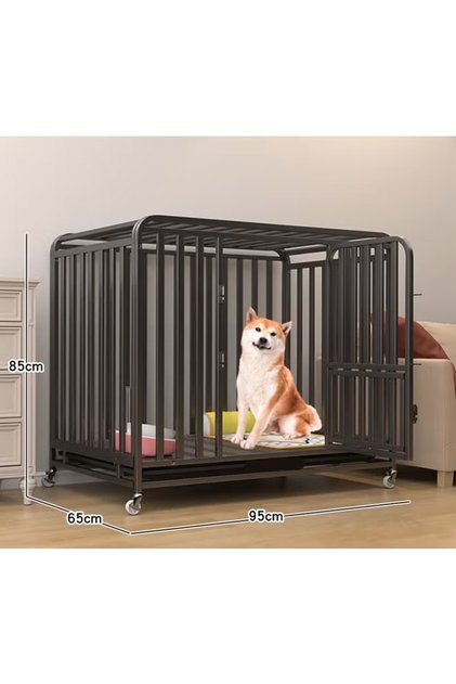 Stackable Heavy Duty Luxury Foldable Pet Cage with Wheels and Door