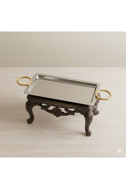 ✨ Luxury serving tray with gold handles – 32 x 15 cm ✨