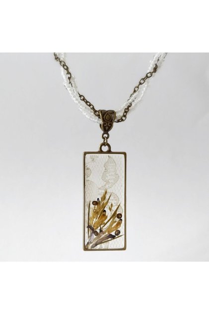 Custom Handmade Flower Design Resin Women's Necklace
