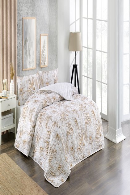 Single Four Seasons Quilted Duvet Cover Set Spiral