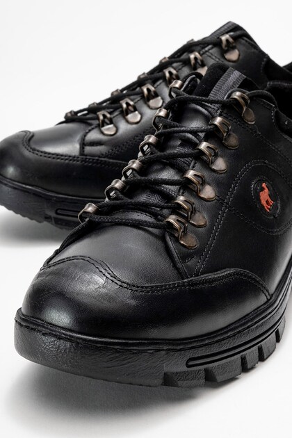 Genuine Leather, Sewn to the Sole, Water Resistant, Men's Leather Shoes