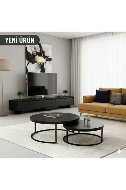 ULTRA LÜX ORTA SEHPA İKİLİ ORTA SEHPA METAL SEHPA
