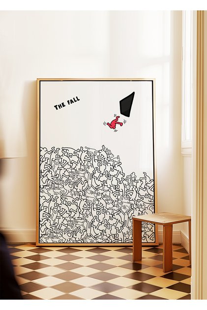 Keith Haring - Fall - Tablo Ölçülerinde Çerçevesiz Poster