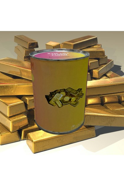 Gold Savings Box – Metal Piggy Bank with Tracking for Grams, Quarters and Halves of Gold