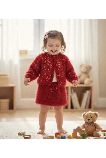 Hand-Knitted Double Baby Set