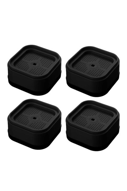 black 4 Pack Furniture Risers, Anti Slip Pads For Washing Machine Adjustable Bed Risers For Table De