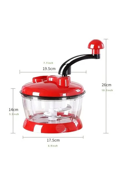 Red Garlic Chopper Vegetable Cutter Multifunctional Food Processor Manual Meat Grinder Onion Chili C
