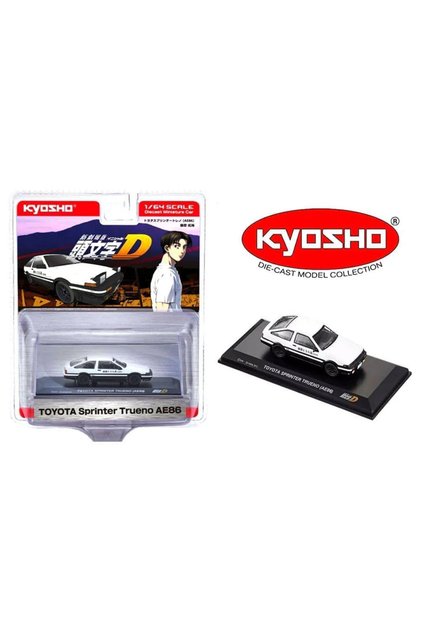 Kyosho 1/64 1995 Sprinter Trueno (AE86) Initial D, alb/negru