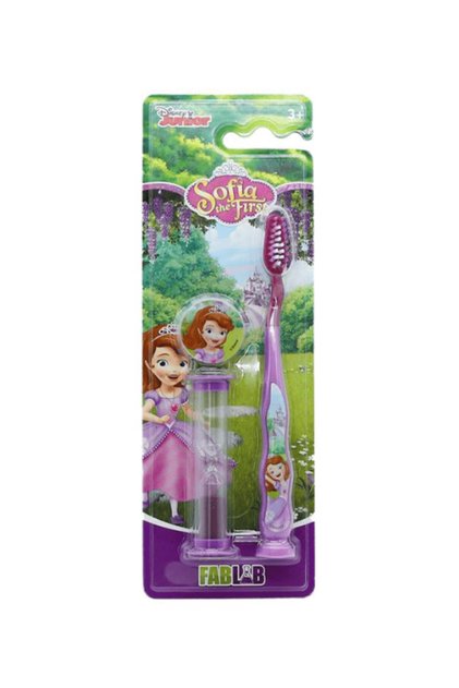 Sofia The First Children's Ultra-Soft Toothbrush with Hygienic Cover & Sand Watch