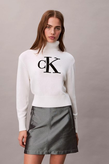 Logolu Pamuklu Relaxed Fit Balıkçı Yaka Kazak LV047D354GYAA KAZAK LV047D354G YAA