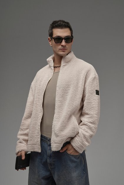 Trend Biz Oversized Mock Neck Zipper Closure Unisex Plush