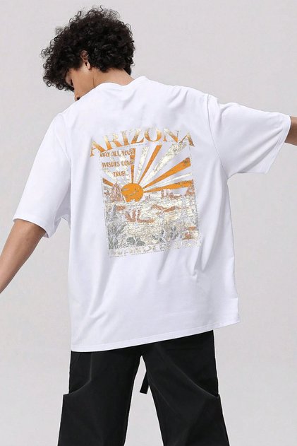 Unisex Back Printed Arizona Oversize T-shirt