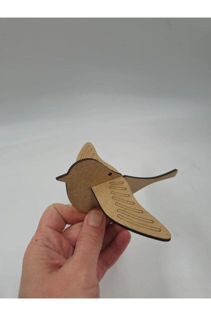 15 Pieces Cute Bird No2 Wooden Painting School DIY Activity Art 13 cm