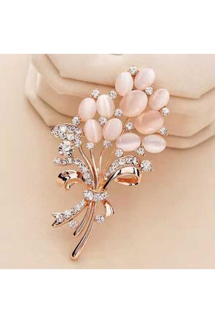 Golden Fashionable brooch for women's cardigan, luxurious ornamental pin for a big atmosphere, imita