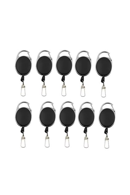 10 PCS 1/3/5/10Pcs Fly Fishing Key Ring Retractor Tool Retractable Keychain Reel Badge Holder Fishin
