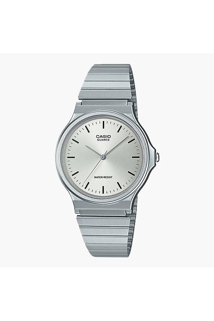 Men's Silver Analog Stainless Steel Strap Watch -MQ-24D-7EDF