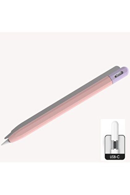 UnDePlus Apple Pencil USB-C için Uyumlu Koruyucu Esnek Silikon