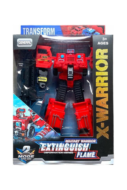 craftivio Dönüşen Robot Araba İtfaiye Kurtarma Aracı 2'si 1 Arada