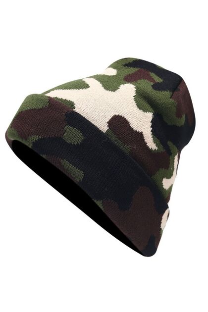 Χειμερινό καπέλο, Multicam Forest Green Camouflage, Μαλακό υλικό, Ελαστικό, Universal μέγεθος