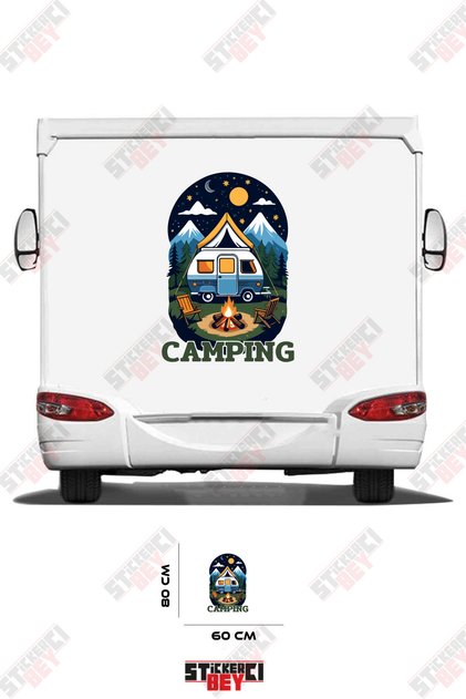 Caravan Camping Mountain View Caravan Sticker Coating