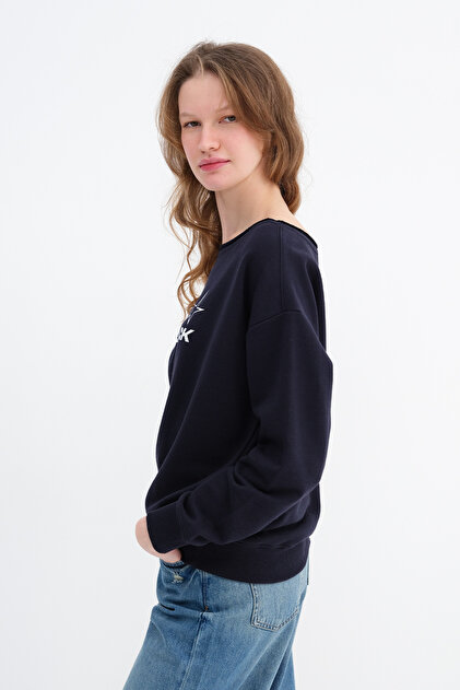 Addax Kayık Yaka Baskılı Sweatshirt S10591 - Fiyatı, Yorumları