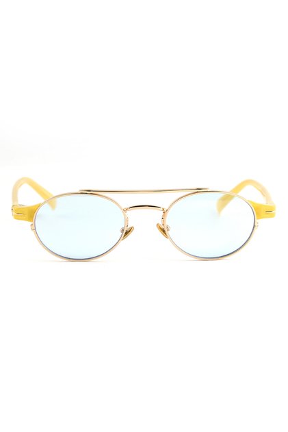 Oval Frame Gold Detailed Blue Glass Women&Men Sunglasses Db1042/S