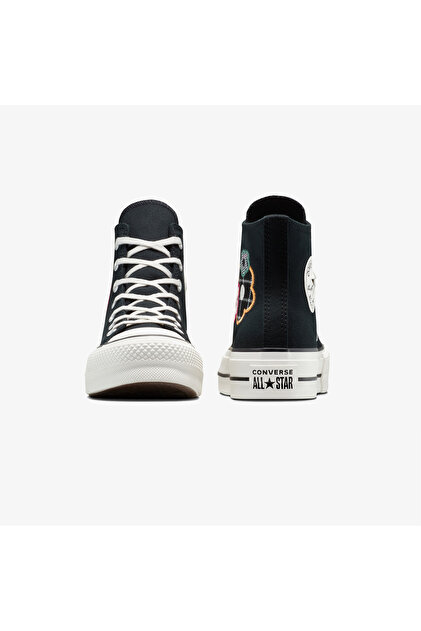 Converse Chuck Taylor All Star Lift Platform Floral Kadın Siyah