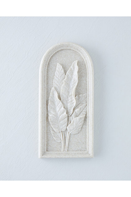 Leafs Duvar Aksesuarı 15x3x32,5 cm Bej