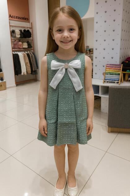 04-12 Year Old Chanel Fabric Dress - Green