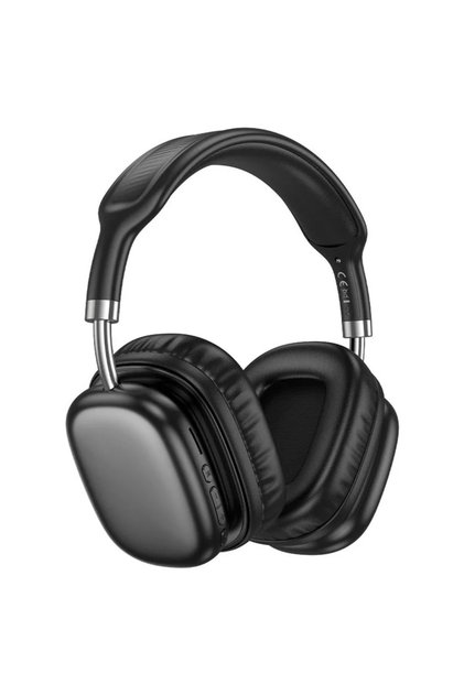 Căști wireless W52, Bluetooth 5.4, Over-Ear, 400 mAh, 46 h, Negru