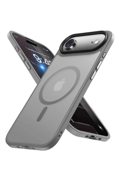 Θήκη Magsafe iPhone 17 Air, Ασύρματη Φόρτιση, Ανυψωμένες Άκρες, Λεπτή, Προστατευτική, Ανοιχτό Γκρι