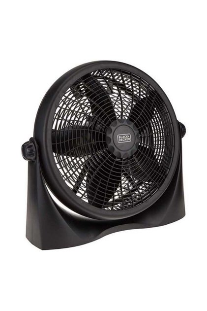 BLACK+DECKER Box Fan With 3 Speed Control, Sturdy Base And Adjustable Swivel - 16 Inch Compact Design FB1620-B5 Black