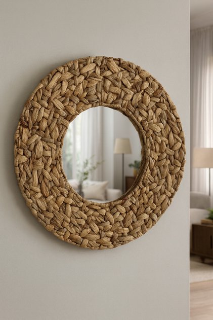 Hasır Çerçeveli Ayna 25cm