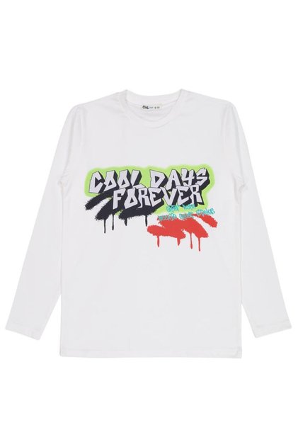 Civil Boy's Cool Days Forever Printed Sweatshirt | Single Jersey | School Nursery and Daily Use - Ecru