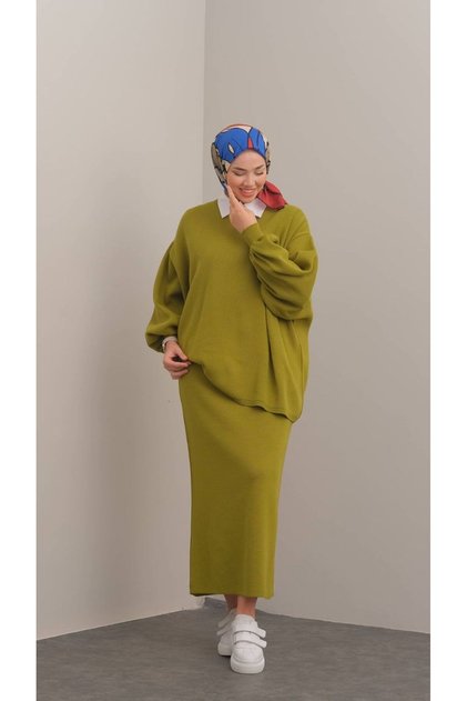 30240 - Stylish Comfortable Casual Knitwear Skirt Women's Set