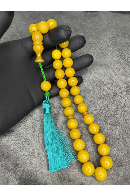 Large Size Rope Tasseled High End Tightening Amber Prayer Beads