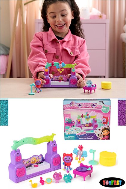 Gabby出品　まとめて15個 TOYFEST 12 Parça DJ Catnip Sürprizli Gabbys Dollhouse Parti Oyun