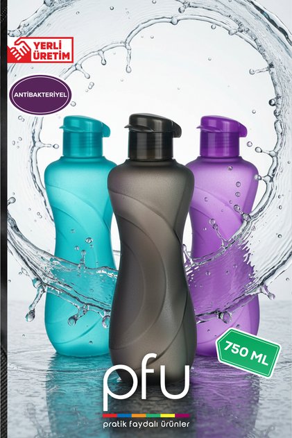 Suluk | Matara | Su Şişesi | Su Matarası | Sporcu Matarası | Kapaklı Suluk Orta Boy - 750 ml