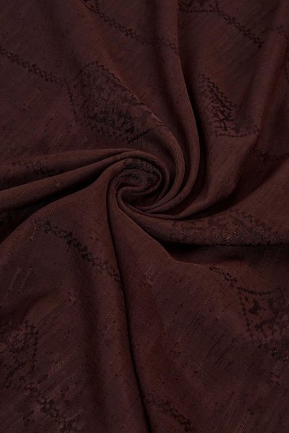 Siena, Jacquard Cocoon Shawl - Motif Pattern - 18 - Brown