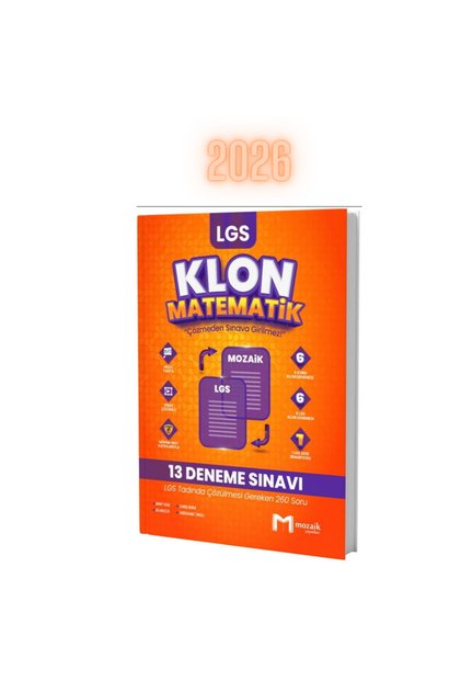 Mozaik Yayınları 2026 8. Sınıf LGS Matematik Klon 13 Deneme