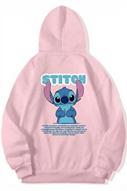 ☆Stitch♪ BRZ COLLECTION Unisex Oversize Stitch Hoodie Siyah - Fiyatı, Yorumları