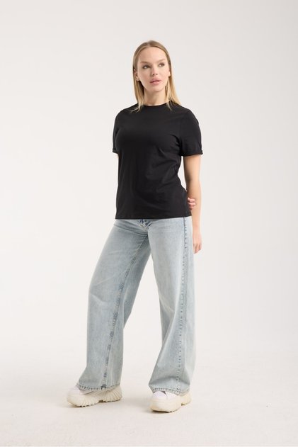 Women's 100% Cotton Basic Crew Neck Short Sleeve Comfortable Fit Casual T-Shirt 6020
