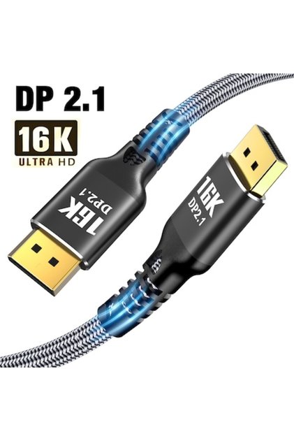 Cablu DisplayPort 2.1 16K 30Hz, 8K 120Hz, 4K 144Hz, 2K 165Hz HDR mascul-mascul 40Gbps 2m -